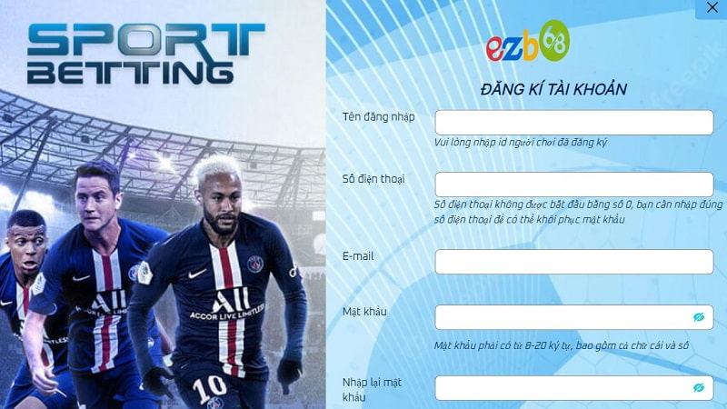 Các bước đăng ký nhà cái hết sức dễ dàng và nhanh chóng