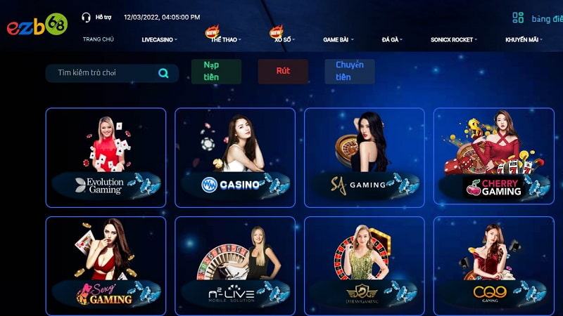 Giao diện nhà cái đơn giản nhưng không kém phần tinh tế