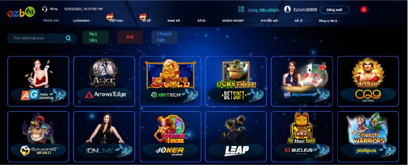 Sân chơi cá độ cho cược thủ tại EZB68 Casino